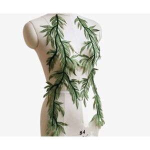 Set of 2 Sew on Leaf Appliques 23in long